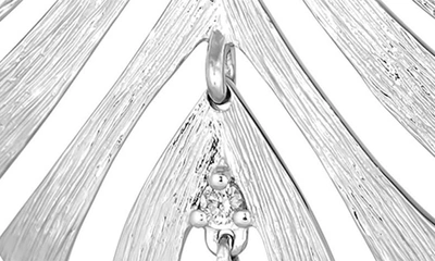 Shop Hueb Bahia 18k White Gold Diamond Hoop Drop Earrings
