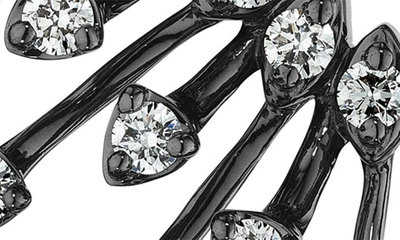 Shop Hueb Luminous Diamond Stud Earrings In Black Rhodium
