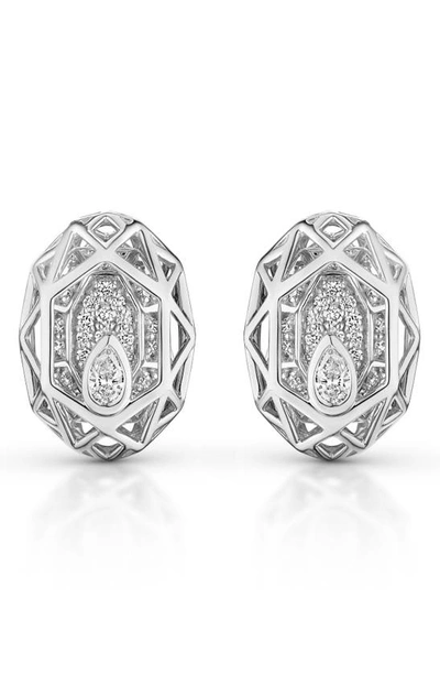 Shop Hueb Estelar Diamond Stud Earrings In White Gold