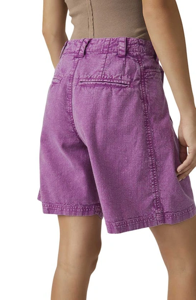 Shop Free People Say So Cotton Trouser Shorts In Summer Bloom