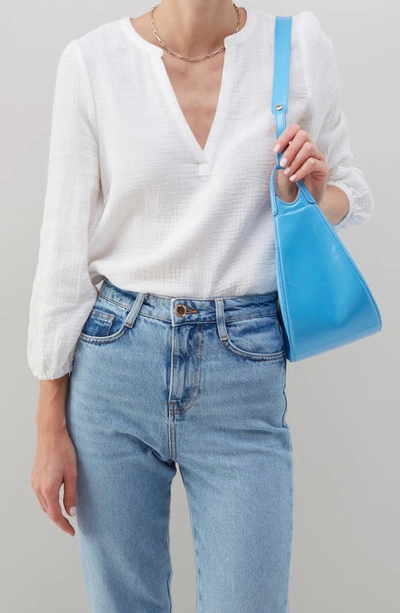 Shop Hobo Arla Leather Shoulder Bag In Tranquil Blue
