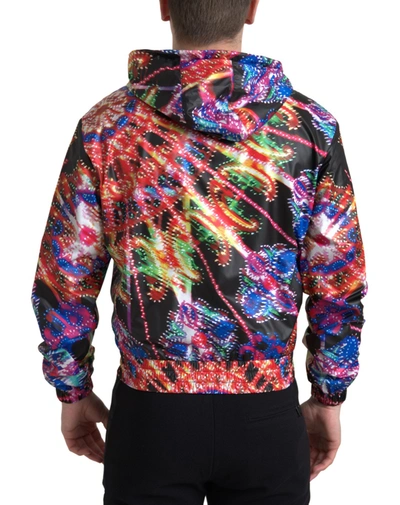 Shop Dolce & Gabbana Multicolor Full Zip Hooded Men's Sweater