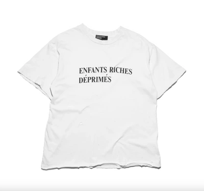 Shop Enfants Riches Deprimes Classic Logo T-shirt In Faded Cream