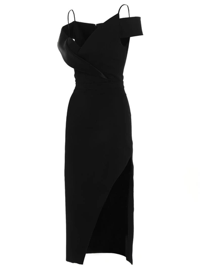 Shop Alexander Mcqueen 'crisp Japanese' Dress In Black