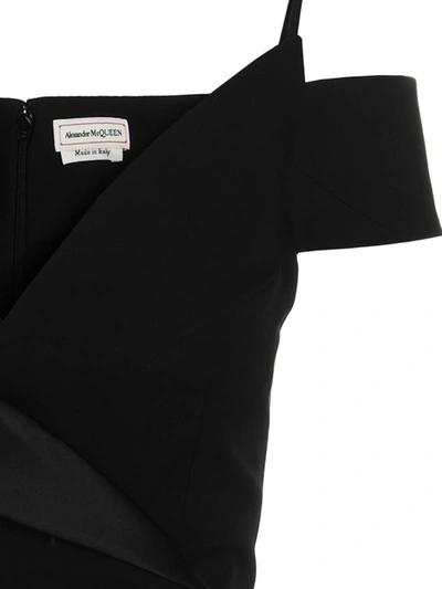 Shop Alexander Mcqueen 'crisp Japanese' Dress In Black