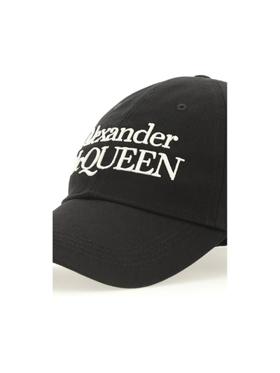 Shop Alexander Mcqueen Hats In Black/ivory