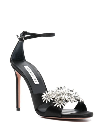 Aquazzura Margarita 110mm Crystal-embellished Sandals In Black