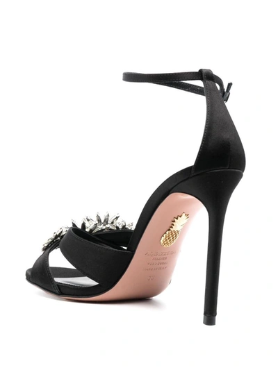 Aquazzura Margarita 110mm Crystal-embellished Sandals In Black
