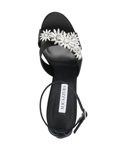 Aquazzura Margarita 110mm Crystal-embellished Sandals In Black