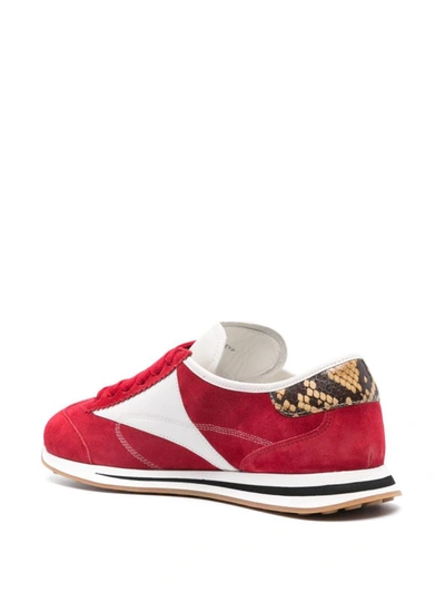 Shop Bally Sneakers In Ruby/white