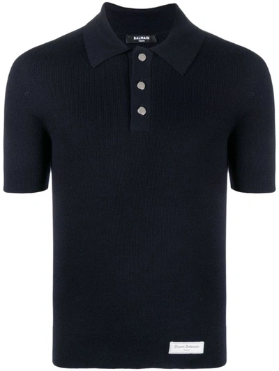 Shop Balmain T-shirts And Polos In Blue