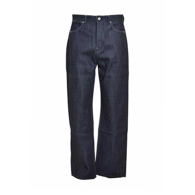 Shop Jil Sander Wide-leg Denim Jeans With Contrast Stitching