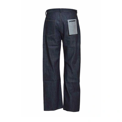 Shop Jil Sander Wide-leg Denim Jeans With Contrast Stitching