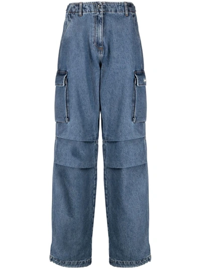 Shop Coperni Trousers In Blue