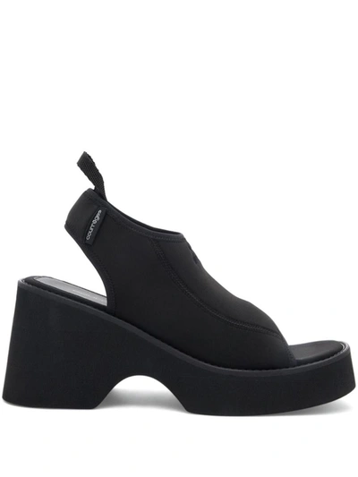 Shop Courrèges Sandals In Black