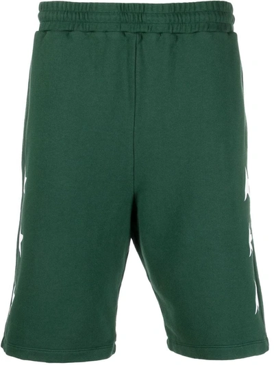 Shop Golden Goose Shorts In Green/white