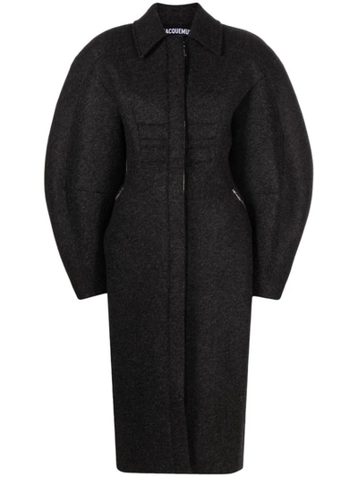 Shop Jacquemus Coats In Grey