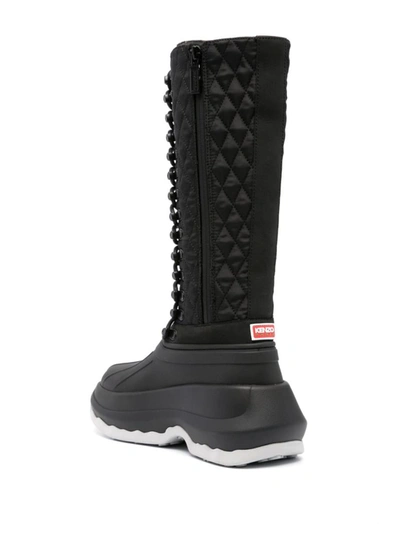 Kenzo Block Heel Ankle Boots In Black