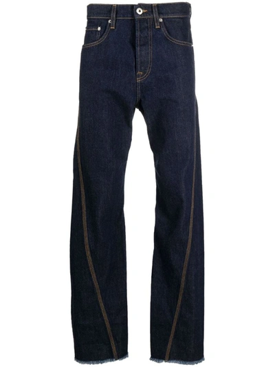 Shop Lanvin Trousers In Blue