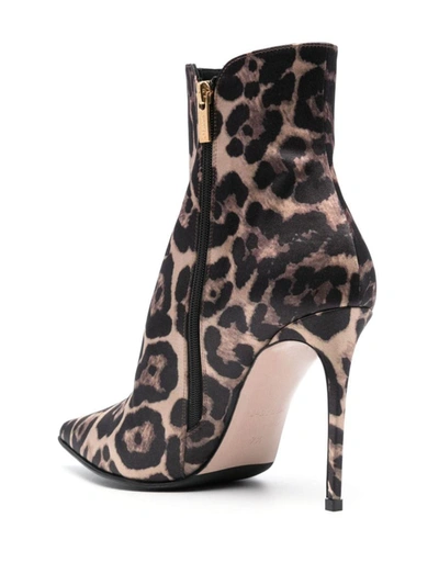 Le Silla Eva 100mm Leopard-print Boots In Savannah