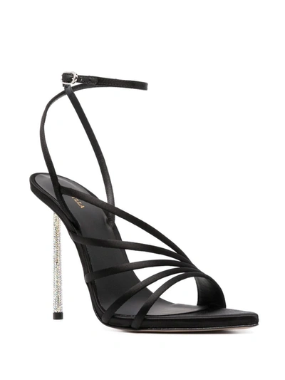 Le Silla 115mm Heel Open Toe Sandals In Black