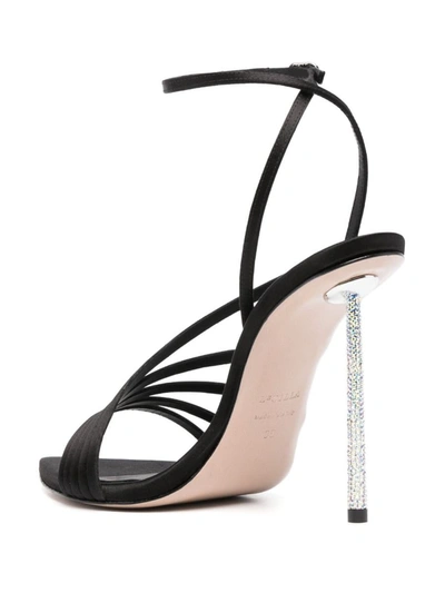 Le Silla 115mm Heel Open Toe Sandals In Black