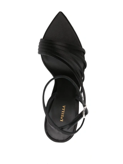 Le Silla 115mm Heel Open Toe Sandals In Black