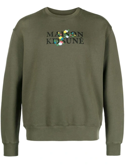 Shop Maison Kitsuné Maison Kitsune' Sweaters In Military/green
