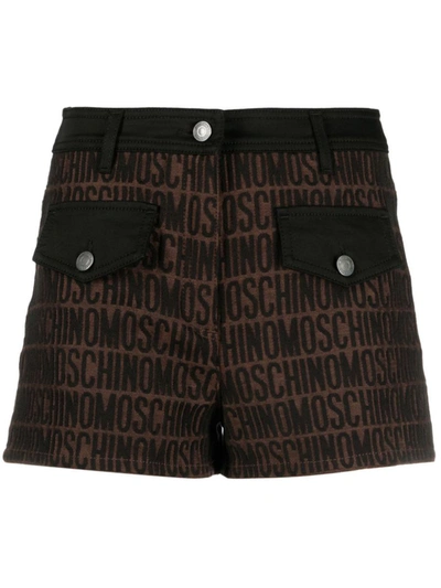 Shop Moschino Shorts In Brown