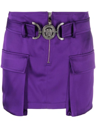 Shop Versace Skirts In Orchid
