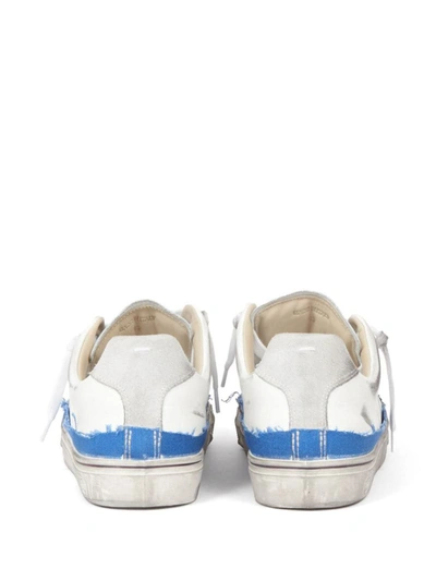 Shop Maison Margiela Two-tone Sneakers In Bianco E Blu