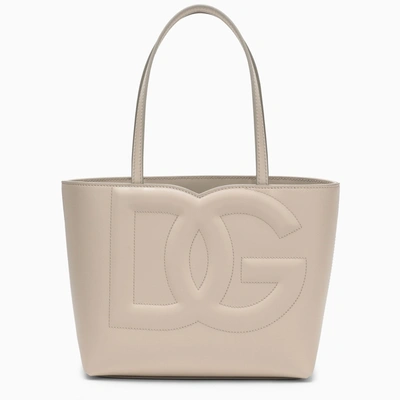Shop Dolce & Gabbana Dolce&gabbana Ivory Leather Tote Bag