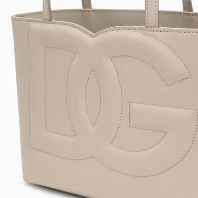 Shop Dolce & Gabbana Dolce&gabbana Ivory Leather Tote Bag