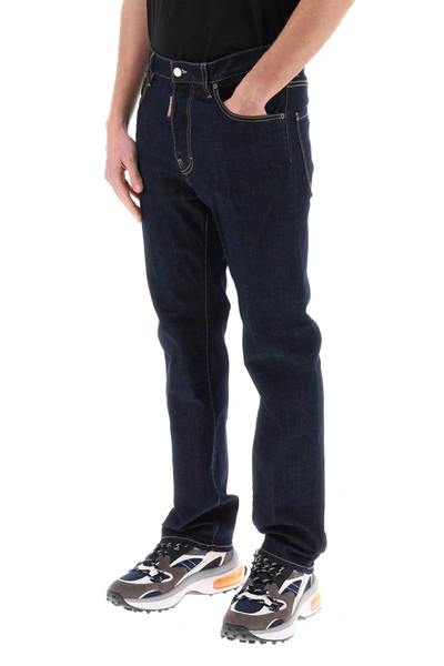 Shop Dsquared2 642 Jeans In Dark Rinse Wash