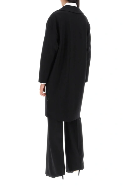 Shop Harris Wharf London Cocoon Coat In Pressed Wool