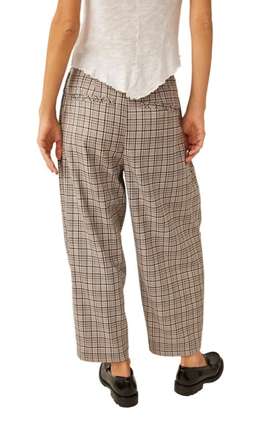Shop Free People Turning Point Print Trousers In Dust Combo