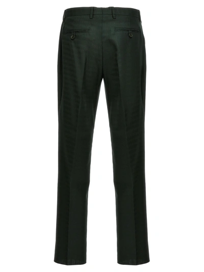Shop Etro Jacquard Pants Green
