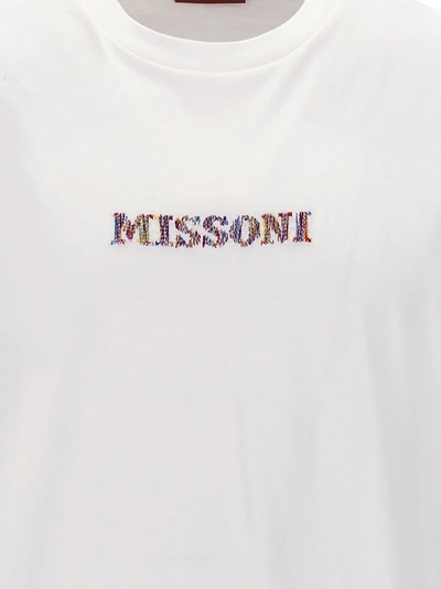Shop Missoni Logo Embroidery T-shirt White