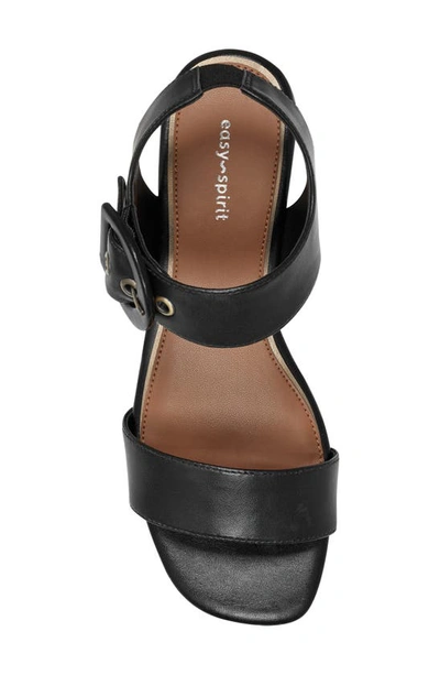Shop Easy Spirit Selina Ankle Strap Sandal In Black