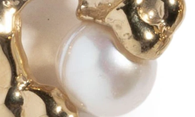 Shop Faris Fellini Cultured Pearl Drop Earrings In Gold