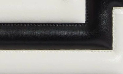 Shop Jimmy Choo Avenue Quad Quilted Leather Shoulder Bag In Black/ Latte/ Dark Silver