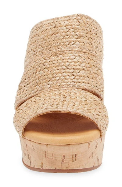 Chocolat Blu Gusto Platform Sandal In Natural Raffia