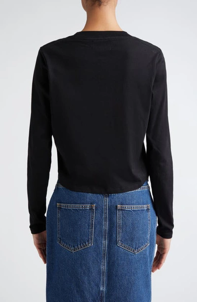 Loulou Studio Long-sleeve Cotton T-shirt In Black