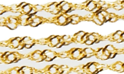 Argento Vivo Cubic Zirconia Singapore Chain Earrings In Gold