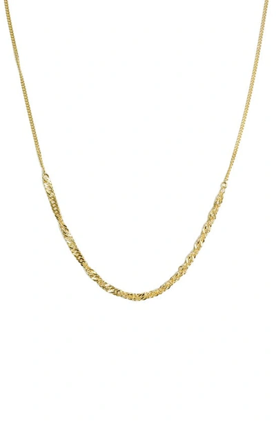 Shop Argento Vivo Sterling Silver Frontal Chain Necklace In Gold