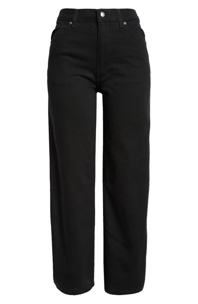 Shop Eckhaus Latta Wide Leg Jeans In Almost Black