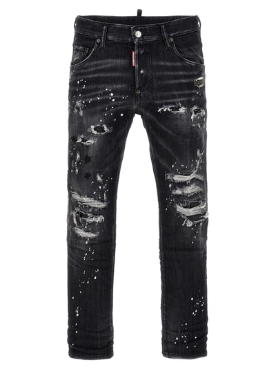 Shop Dsquared2 Skater Jeans White/black