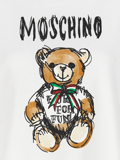 Shop Moschino Teddy Bear Sweatshirt White