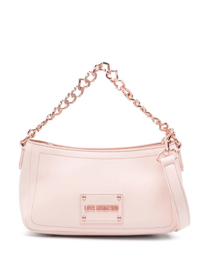 Shop Love Moschino Bag With Logo In Pink