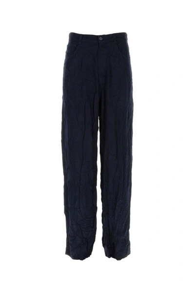 Balenciaga Oversized Tailored Trousers In Blue
